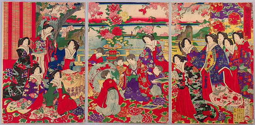 Chikanobu Toyohara 1838-1912 - The World at a Glance - artelino Art Auctions. Chikanobu Toyohara 1838-1912 - The World at a Glance
