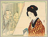 Eisen Tomioka 1864-1905 - Conversation - artelino Art Auctions. Eisen Tomioka 1864-1905 - Conversation