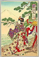 Chikanobu Toyohara 1838-1912 - Angel on Miho Beach - Collection of Mt. Fuji - artelino Art Auctions. Chikanobu Toyohara 1838-1912 - Angel on Miho Beach - Collection of Mt. Fuji