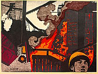 Hodaka Yoshida 1926-1995 - Cokes Furnace - artelino Art Auctions. Hodaka Yoshida 1926-1995 - Cokes Furnace