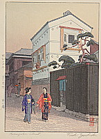 Toshi Yoshida 1911-1995 - Kikuzaka Street - artelino Art Auctions. Toshi Yoshida 1911-1995 - Kikuzaka Street