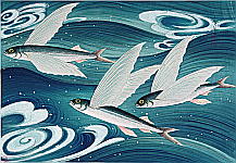 Bakufu Ono 1888-1976 - Flying Fish - artelino Art Auctions. Bakufu Ono 1888-1976 - Flying Fish