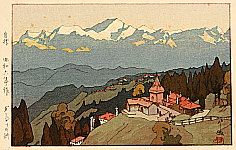 Hiroshi Yoshida 1876-1950 - Morning at Darjeeling - artelino Art Auctions. Hiroshi Yoshida 1876-1950 - Morning at Darjeeling