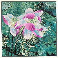 He Zhongcang born 1967 - Lotus No. 1 - artelino Art Auctions. He Zhongcang born 1967 - Lotus No. 1