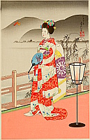 Sadanobu III Hasegawa 1881-1963 - Maiko in Summer - artelino Art Auctions. Sadanobu III Hasegawa 1881-1963 - Maiko in Summer