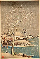 Yoshimune Arai 1873-1945 - Snowy Evening - artelino Art Auctions. Yoshimune Arai 1873-1945 - Snowy Evening