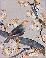 Bakufu Ono 1888-1976 - Turtle Dove and Cherry - Collection of Japanese Flowers and Birds - artelino Art Auctions. Bakufu Ono 1888-1976 - Turtle Dove and Cherry - Collection of Japanese Flowers and Birds