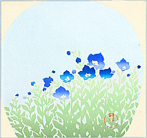 Chikuha Odake 1878-1936 - Blue Bell Flowers - artelino Art Auctions. Chikuha Odake 1878-1936 - Blue Bell Flowers