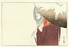 Eisen Tomioka 1864-1905 - Snowy Day - artelino Art Auctions. Eisen Tomioka 1864-1905 - Snowy Day