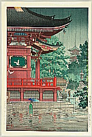 Koitsu Tsuchiya 1870-1949 - Asakusa Kannon Temple - artelino Art Auctions. Koitsu Tsuchiya 1870-1949 - Asakusa Kannon Temple