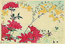 Hiroaki Takahashi 1871-1945 - Azalea and Yellow Flowers - artelino Art Auctions. Hiroaki Takahashi 1871-1945 - Azalea and Yellow Flowers