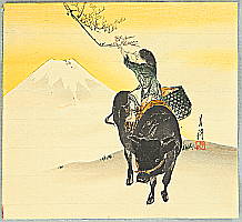 Gekko Ogata 1859-1920 - Boy, Ox and Mt. Fuji - artelino Art Auctions. Gekko Ogata 1859-1920 - Boy, Ox and Mt. Fuji