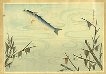 Bakufu Ono 1888-1976 - Grey Mullet - Pictures of Fish in Japan Vol.3 - artelino Art Auctions. Bakufu Ono 1888-1976 - Grey Mullet - Pictures of Fish in Japan Vol.3