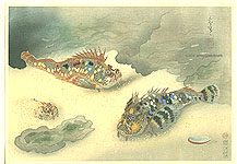 Bakufu Ono 1888-1976 - Scorpion Fish - Pictures of Fish in Japan Vol.3 - artelino Art Auctions. Bakufu Ono 1888-1976 - Scorpion Fish - Pictures of Fish in Japan Vol.3