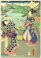 Fusatane Utagawa active ca. 1850s-80s - Early Spring - artelino Art Auctions. Fusatane Utagawa active ca. 1850s-80s - Early Spring