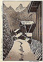 Shiro Kasamatsu 1898-1992 - Dusk at Minakami - artelino Art Auctions. Shiro Kasamatsu 1898-1992 - Dusk at Minakami