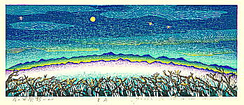 Yuji Watanabe born 1941 - Starry Night at Azumino - 20 - artelino Art Auctions. Yuji Watanabe born 1941 - Starry Night at Azumino - 20