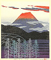 Tadashige Nishida born 1942 - Mt. Fuji in Red Glow - artelino Art Auctions. Tadashige Nishida born 1942 - Mt. Fuji in Red Glow