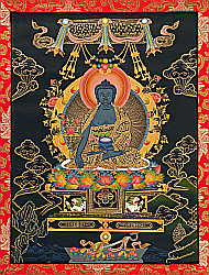 Tibetan Thangkas - Medicine Buddha Mandala