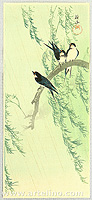 Sozan Ito 1884-? - Barn Swallows and Willow - artelino Art Auctions. Sozan Ito 1884-? - Barn Swallows and Willow