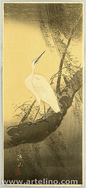 Sozan Ito 1884-? - White Egret - artelino Art Auctions. Sozan Ito 1884-? - White Egret
