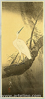 Sozan Ito 1884-? - White Egret - artelino Art Auctions. Sozan Ito 1884-? - White Egret