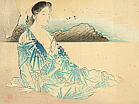 Hanko Kajita 1870-1917 - On a Beach - artelino Art Auctions. Hanko Kajita 1870-1917 - On a Beach