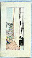 Settai Komura 1887-1940 - Veranda with View - artelino Art Auctions. Settai Komura 1887-1940 - Veranda with View