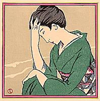 Yumeji Takehisa 1884-1934 - Headache - artelino Art Auctions. Yumeji Takehisa 1884-1934 - Headache
