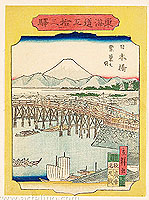 Hiroshige III Utagawa 1842-1894 - Nihonbashi - 53 Stations of Tokaido - artelino Art Auctions. Hiroshige III Utagawa 1842-1894 - Nihonbashi - 53 Stations of Tokaido