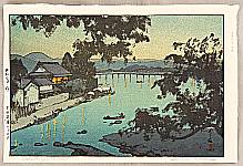 Hiroshi Yoshida 1876-1950 - Chikugo River - artelino Art Auctions. Hiroshi Yoshida 1876-1950 - Chikugo River