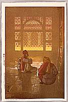 Hiroshi Yoshida 1876-1950 - A Window in Fatehpur-Sikri - artelino Art Auctions. Hiroshi Yoshida 1876-1950 - A Window in Fatehpur-Sikri