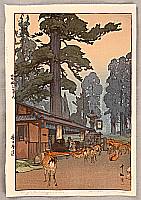 Hiroshi Yoshida 1876-1950 - Way to the Kasuga Shrine - artelino Art Auctions. Hiroshi Yoshida 1876-1950 - Way to the Kasuga Shrine