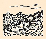 Unichi Hiratsuka 1895-1997 - Hot Spring at Kido River - artelino Art Auctions. Unichi Hiratsuka 1895-1997 - Hot Spring at Kido River