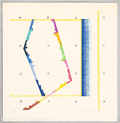 Yoshisuke Funasaka born 1939 - Blue and White Space - No. 276 - artelino Art Auctions. Yoshisuke Funasaka born 1939 - Blue and White Space - No. 276