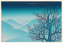 Masahiko Doh born 1930 - Mountains in Early Evening - artelino Art Auctions. Masahiko Doh born 1930 - Mountains in Early Evening