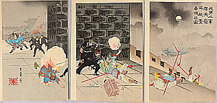 Toshiaki Nakazawa 1864 - 1921 - Sino-Japanese War : Battle of Motianling - artelino Art Auctions. Toshiaki Nakazawa 1864 - 1921 - Sino-Japanese War : Battle of Motianling