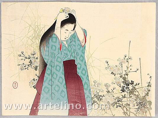Kuchi-e - By Toshikata Mizuno 1866-1908