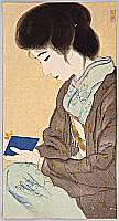 not identified - Reading a Book - kuchi-e
