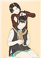 Ryusei Okamoto born 1949 - Preparing for Festival - First Love # 4 - artelino Art Auctions. Ryusei Okamoto born 1949 - Preparing for Festival - First Love # 4