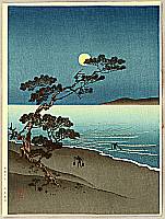 Yoshimune Arai 1873-1945 - Suma Beach at Night - artelino Art Auctions. Yoshimune Arai 1873-1945 - Suma Beach at Night