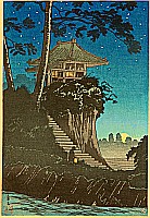Hiroaki Takahashi 1871-1945 - Tokumochi in Starry Night - artelino Art Auctions. Hiroaki Takahashi 1871-1945 - Tokumochi in Starry Night