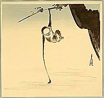 Gekko Ogata 1859-1920 - Monkey and the Moon Reflection - artelino Art Auctions. Gekko Ogata 1859-1920 - Monkey and the Moon Reflection