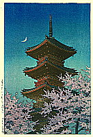 Hasui Kawase 1883-1957 - Toshogu Shrine in Spring Dusk - artelino Art Auctions. Hasui Kawase 1883-1957 - Toshogu Shrine in Spring Dusk