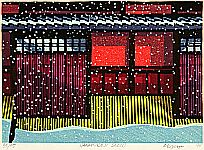 Clifton Karhu 1927-2007 - Hanamikoji Snow - artelino Art Auctions. Clifton Karhu 1927-2007 - Hanamikoji Snow