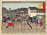 Hiroshige III Utagawa 1842-1894 - Kokon Tokyo Meisho - Nihonbashi - artelino Art Auctions. Hiroshige III Utagawa 1842-1894 - Kokon Tokyo Meisho - Nihonbashi