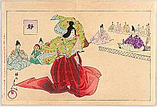 Chikanobu Toyohara 1838-1912 - The Tale of Heike - Shizuka Gozen - artelino Art Auctions. Chikanobu Toyohara 1838-1912 - The Tale of Heike - Shizuka Gozen