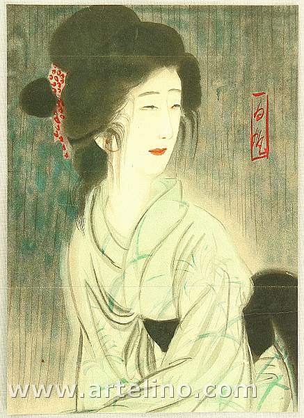 Chigusa Kotani 1890-1945 - Spirit of White Snake - artelino Art Auctions. Chigusa Kotani 1890-1945 - Spirit of White Snake