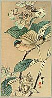 Gyosui Kawanabe 1868-1935 - Bird and Hydrangea - artelino Art Auctions. Gyosui Kawanabe 1868-1935 - Bird and Hydrangea