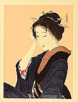 Eiho Hirezaki 1881-1968 - Adjusting Hair Comb - artelino Art Auctions. Eiho Hirezaki 1881-1968 - Adjusting Hair Comb